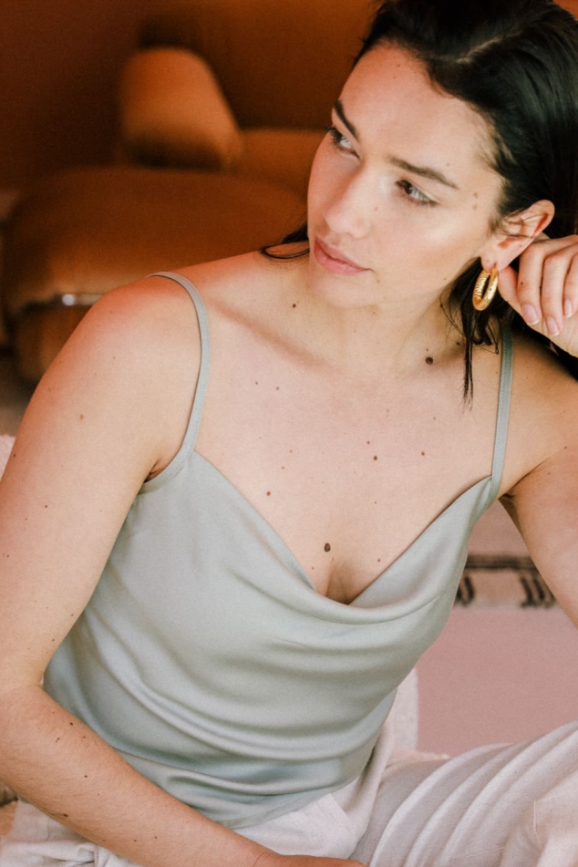 Avani Damen vegan Top Narzisse GrÃ¼n