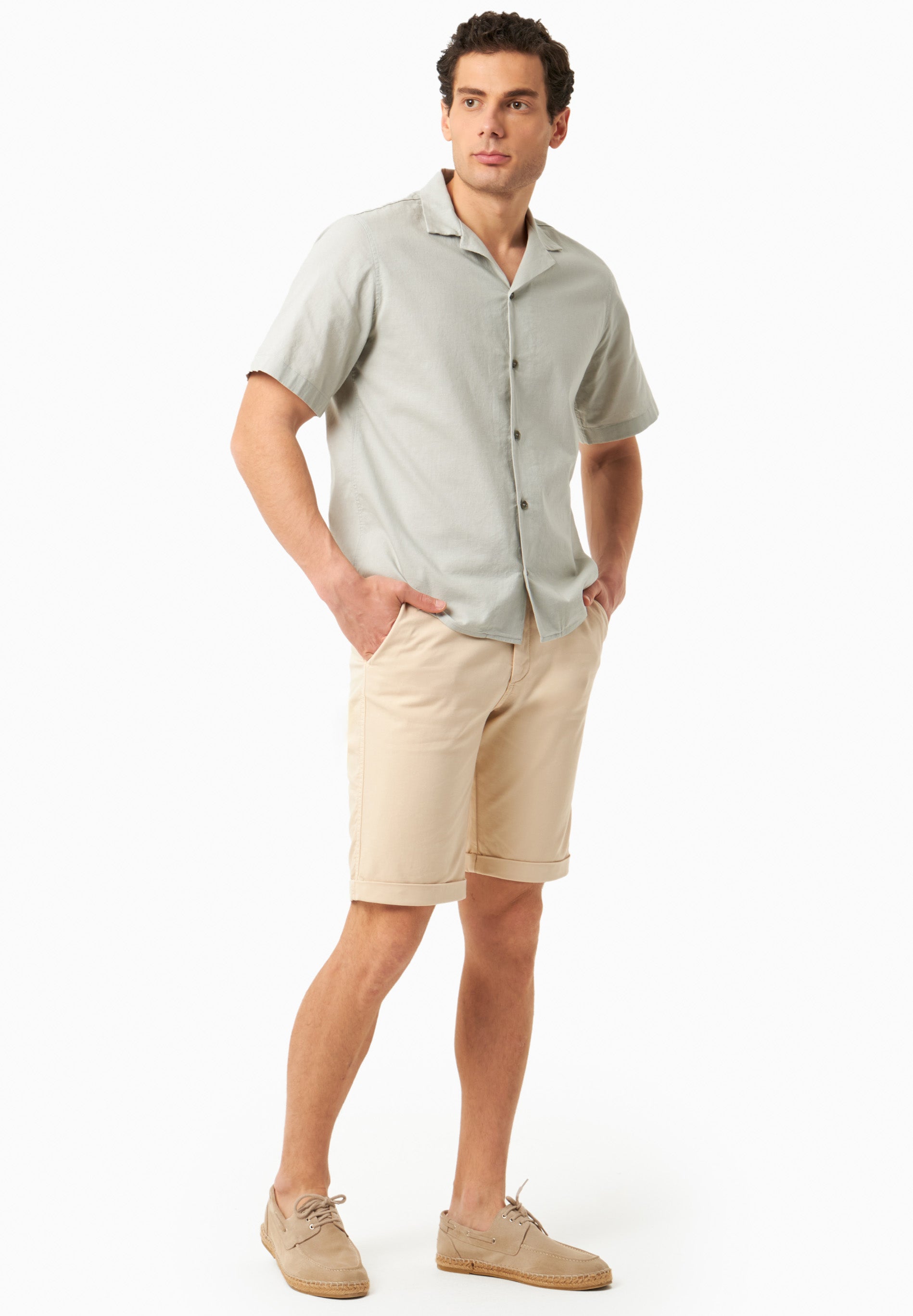 100588 - Herren vegan Hemd Moosgrün 100588 - Herren vegan Hemd Moosgrün