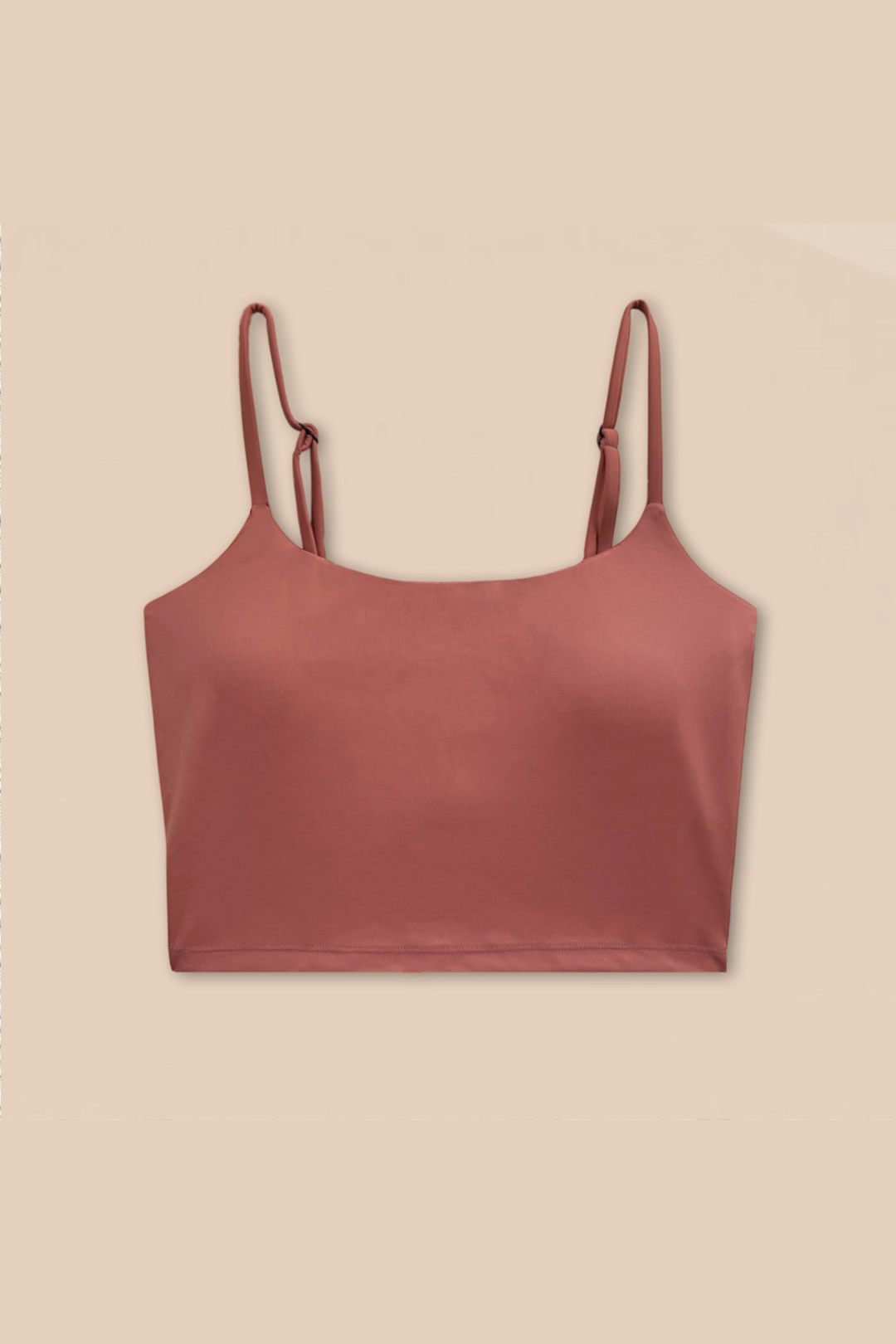 Woodlike Damen vegan Bikinioberteil Lang Evolve Rose Braun