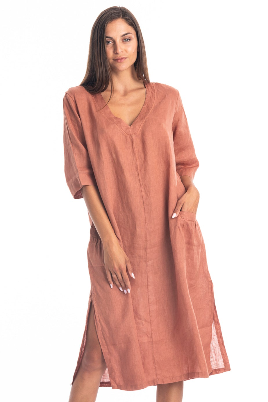 RAVENS VIEW IBIZA Damen vegan Kleid Isola Bronze