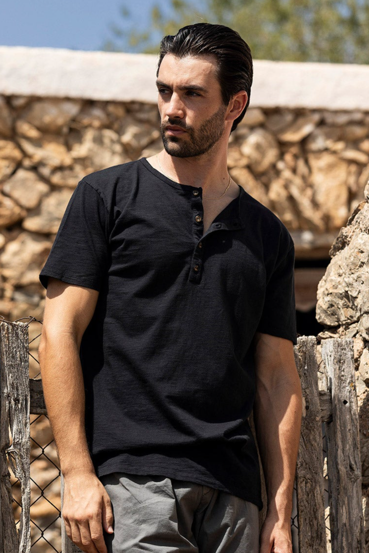 RAVENS VIEW IBIZA Herren vegan T-Shirt Enzo Schwarz