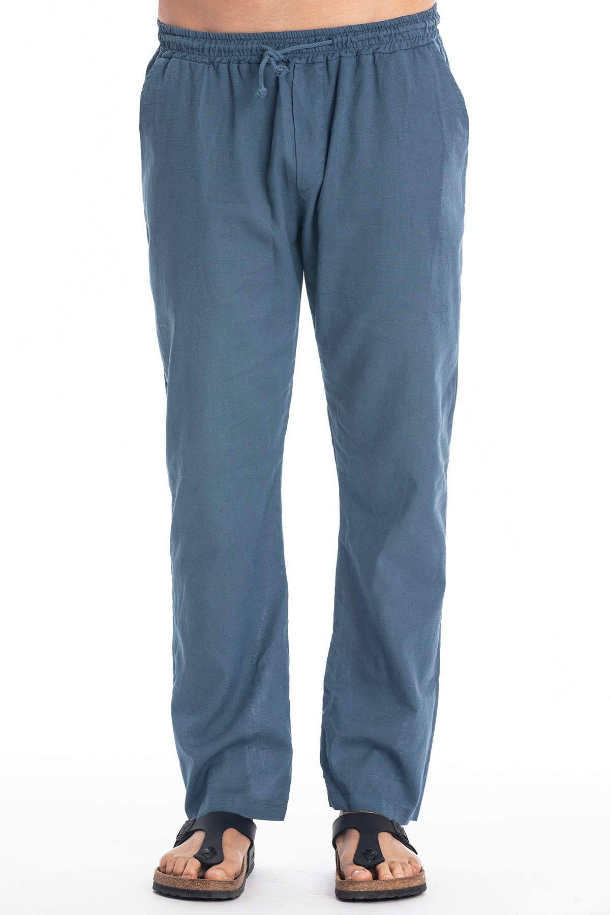 Image of RAVENS VIEW IBIZA mannen vegan Broek Lucas Jeans Blauw