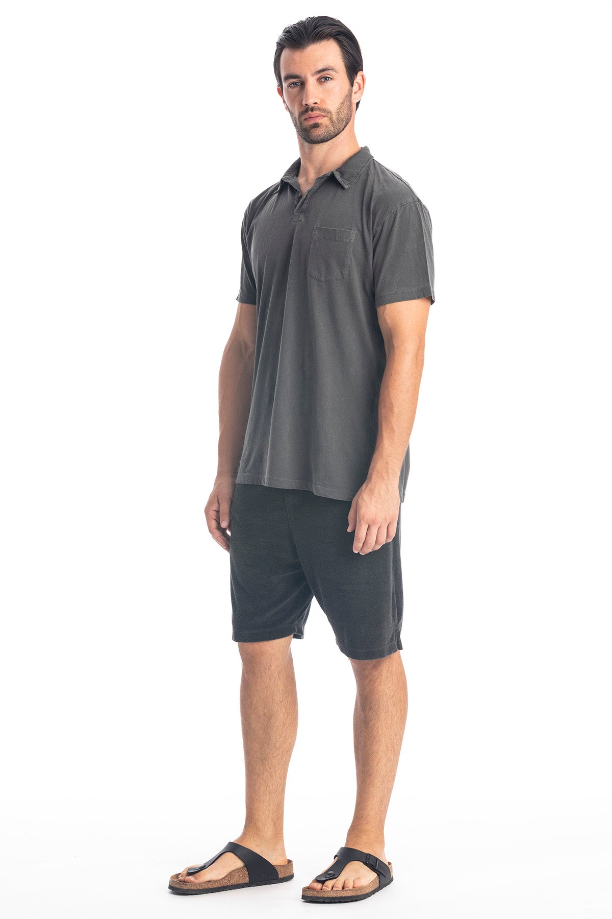 RAVENS VIEW IBIZA men vegan Polo Pocket Anthracite