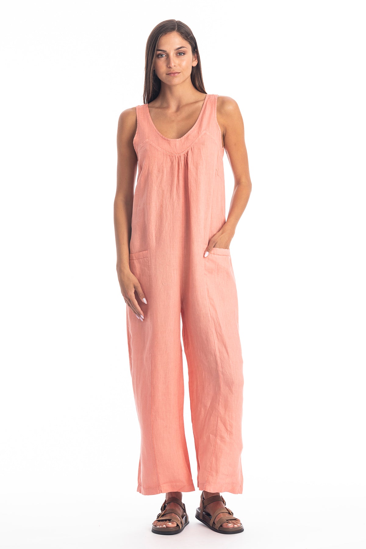 RAVENS VIEW IBIZA Damen vegan Jumpsuit Aura Koralle Lehm