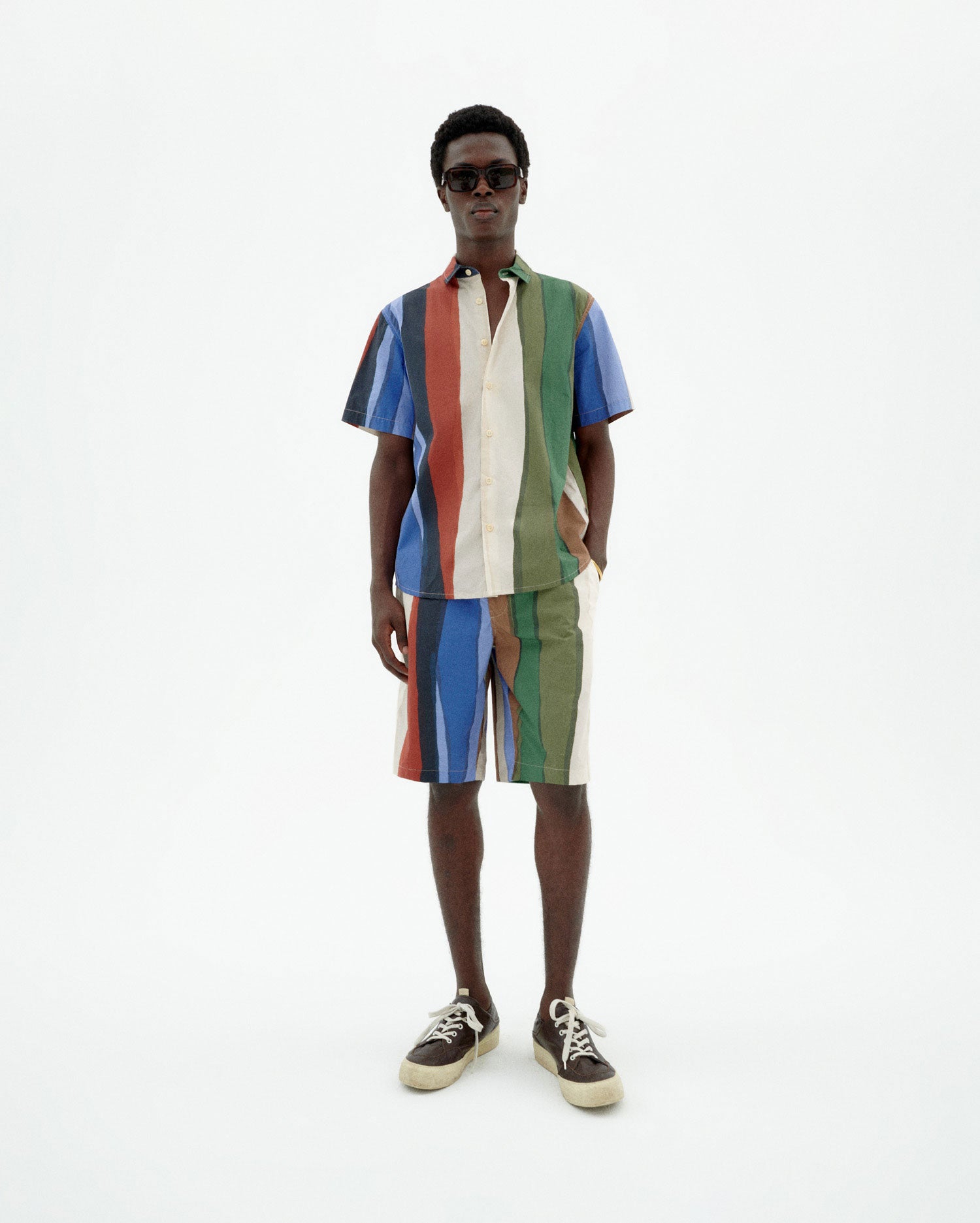 Thinking MU men vegan Shirt River Tom Striped