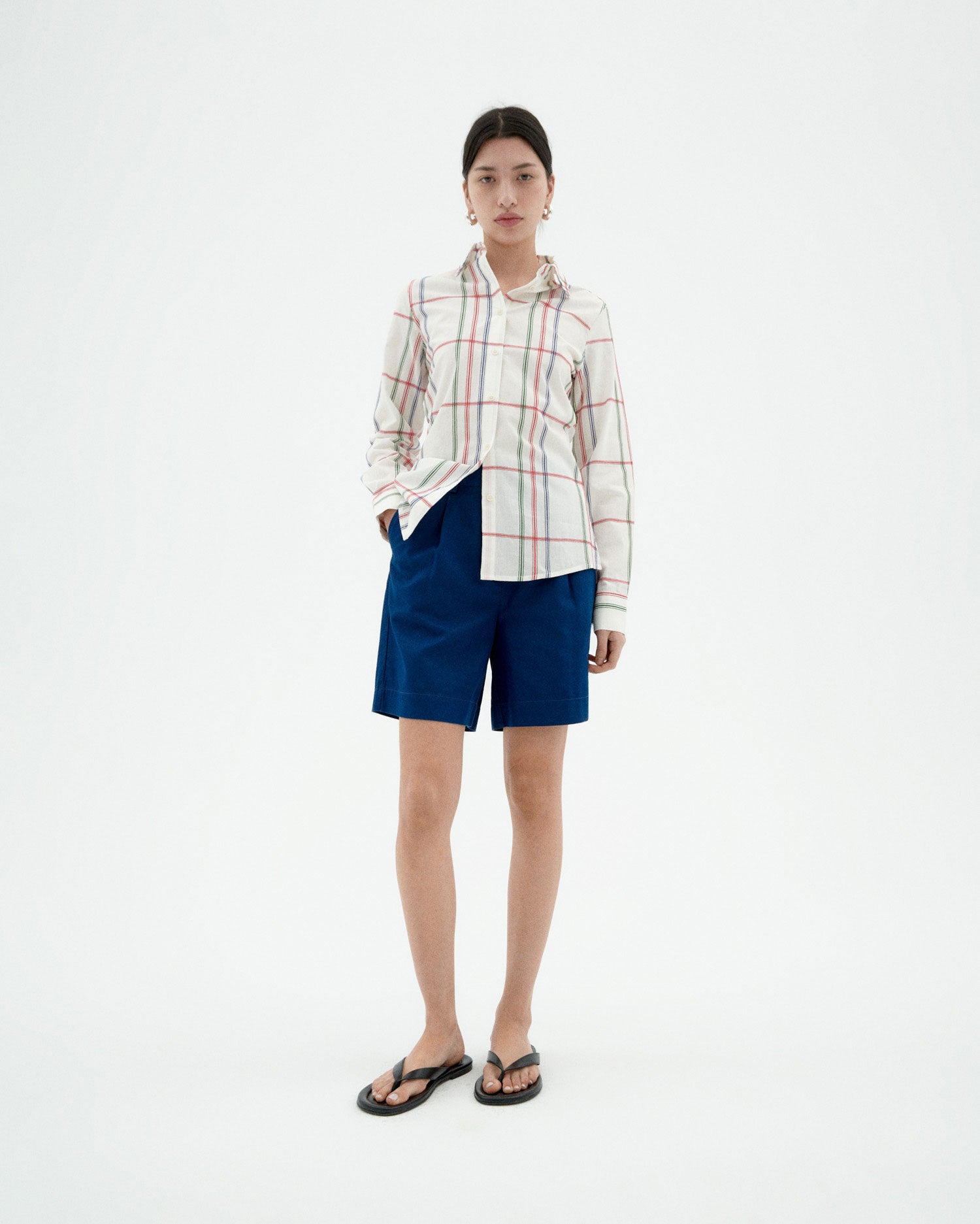 Thinking MU womens vegan Shorts Bermuda Tweezers Lia Blue