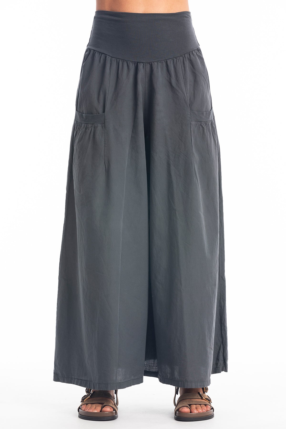 Image of RAVENS VIEW IBIZA dames vegan Rok Broek Funky Antracietgrijs