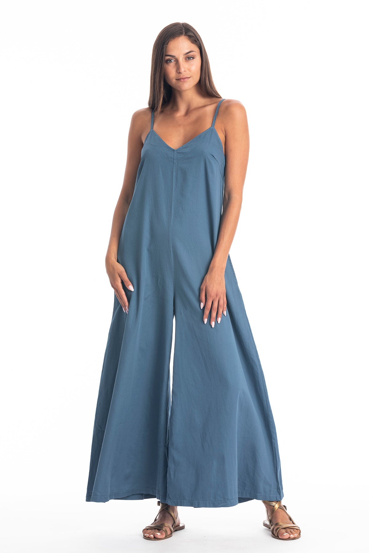 RAVENS VIEW IBIZA Damen vegan Jumpsuit Kiera Jeans Blau