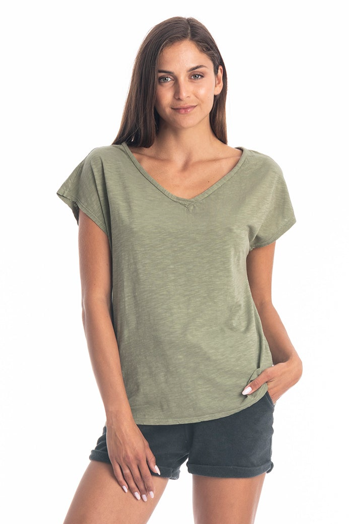 RAVENS VIEW IBIZA Damen vegan Oberteil Arizona Khaki