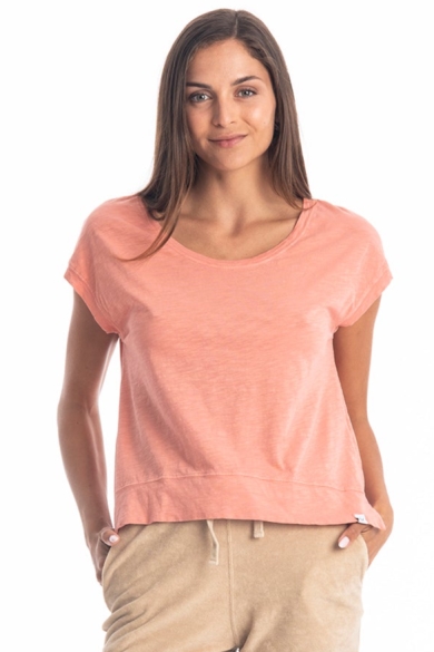 RAVENS VIEW IBIZA Damen vegan Top Efeu Korallenlehm