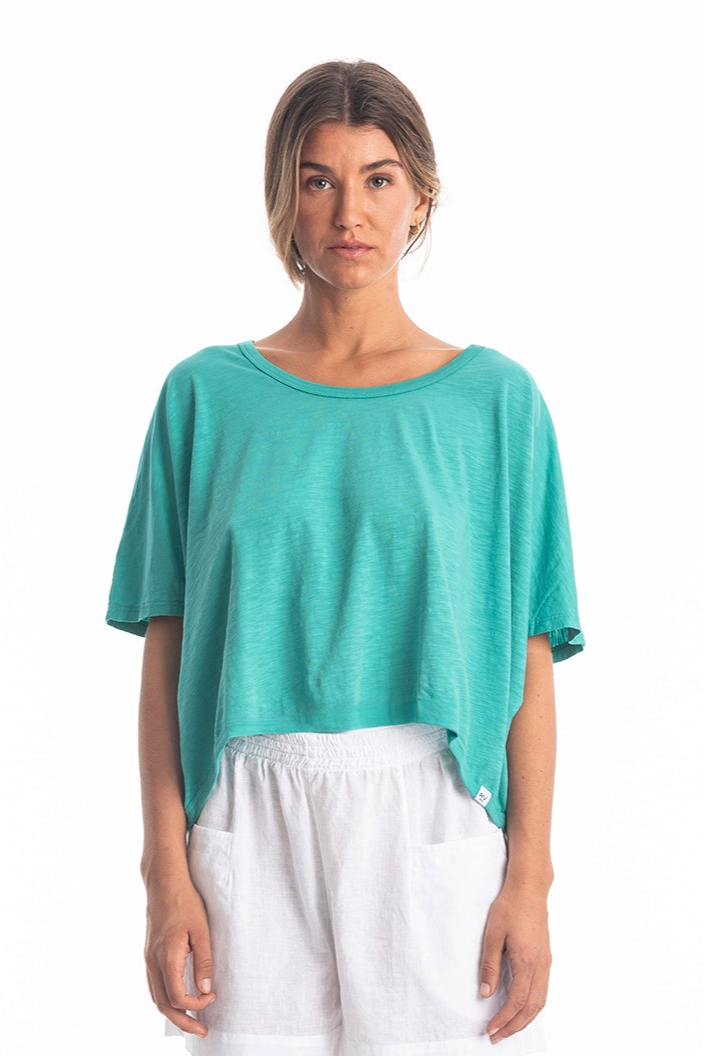 RAVENS VIEW IBIZA Damen vegan Top Square TÃ¼rkis