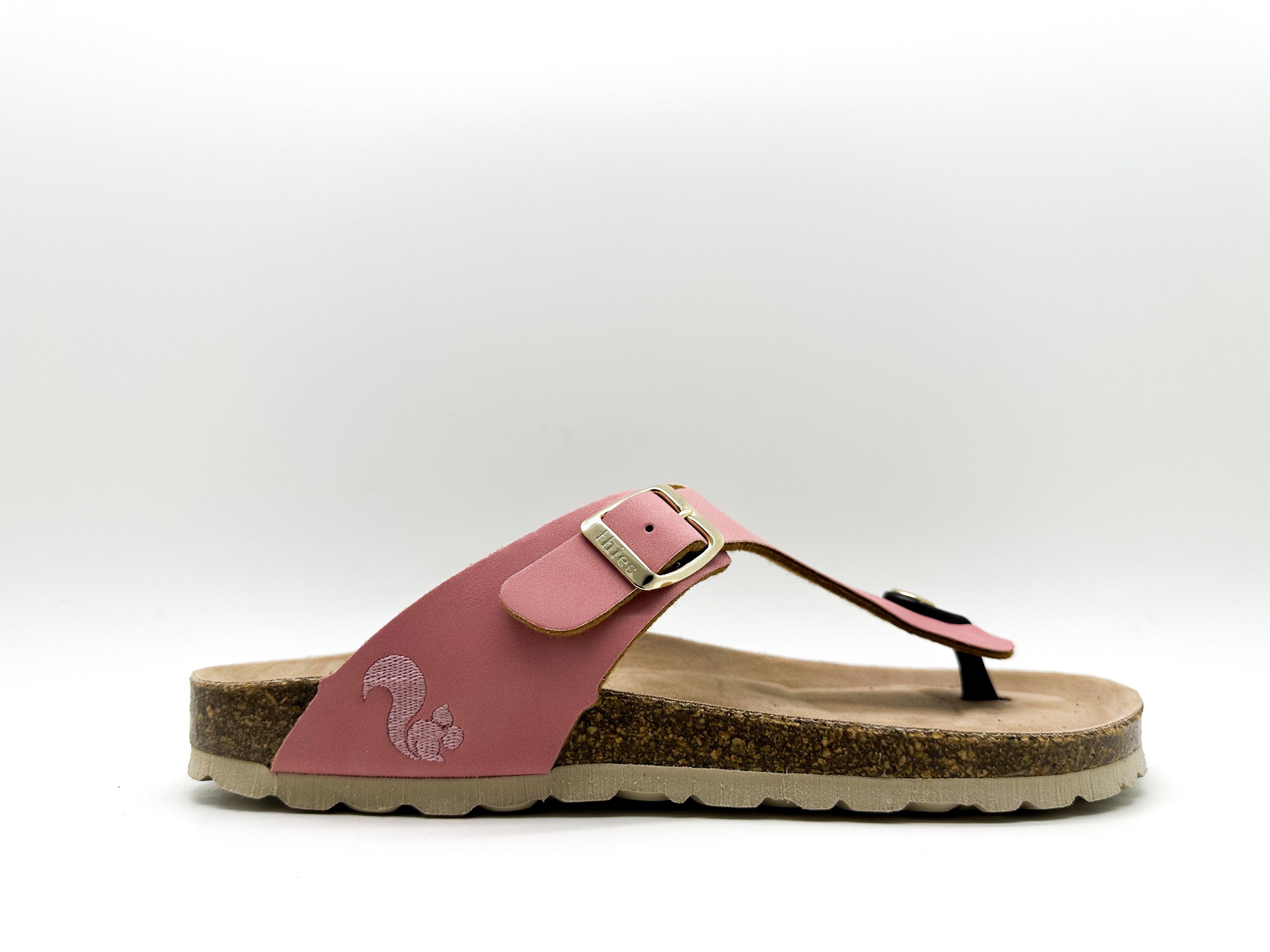 thies womens vegan Sandals Thong Pink Grapefruit