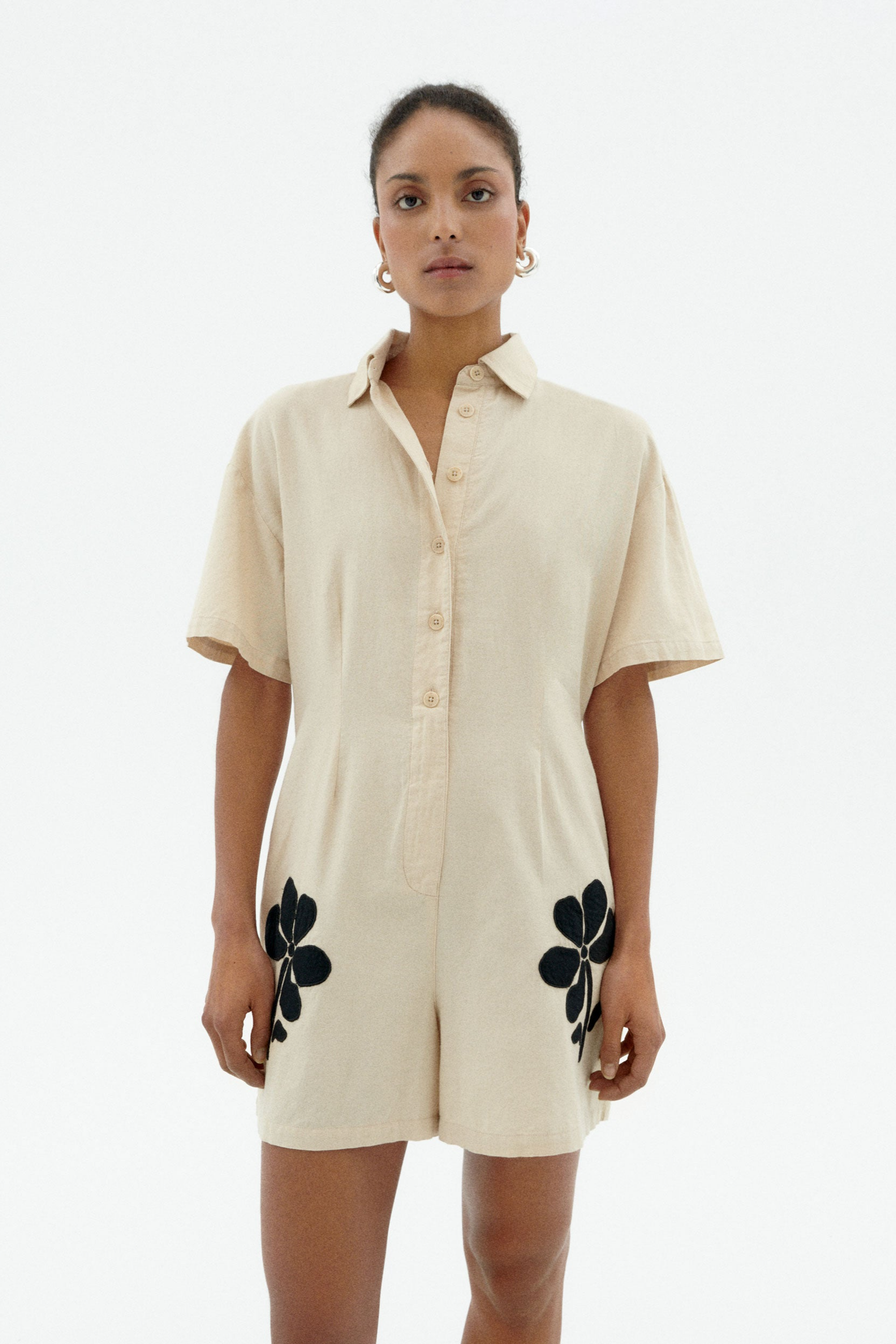 Thinking mu Damen vegan Spielanzug Roberta Ecru