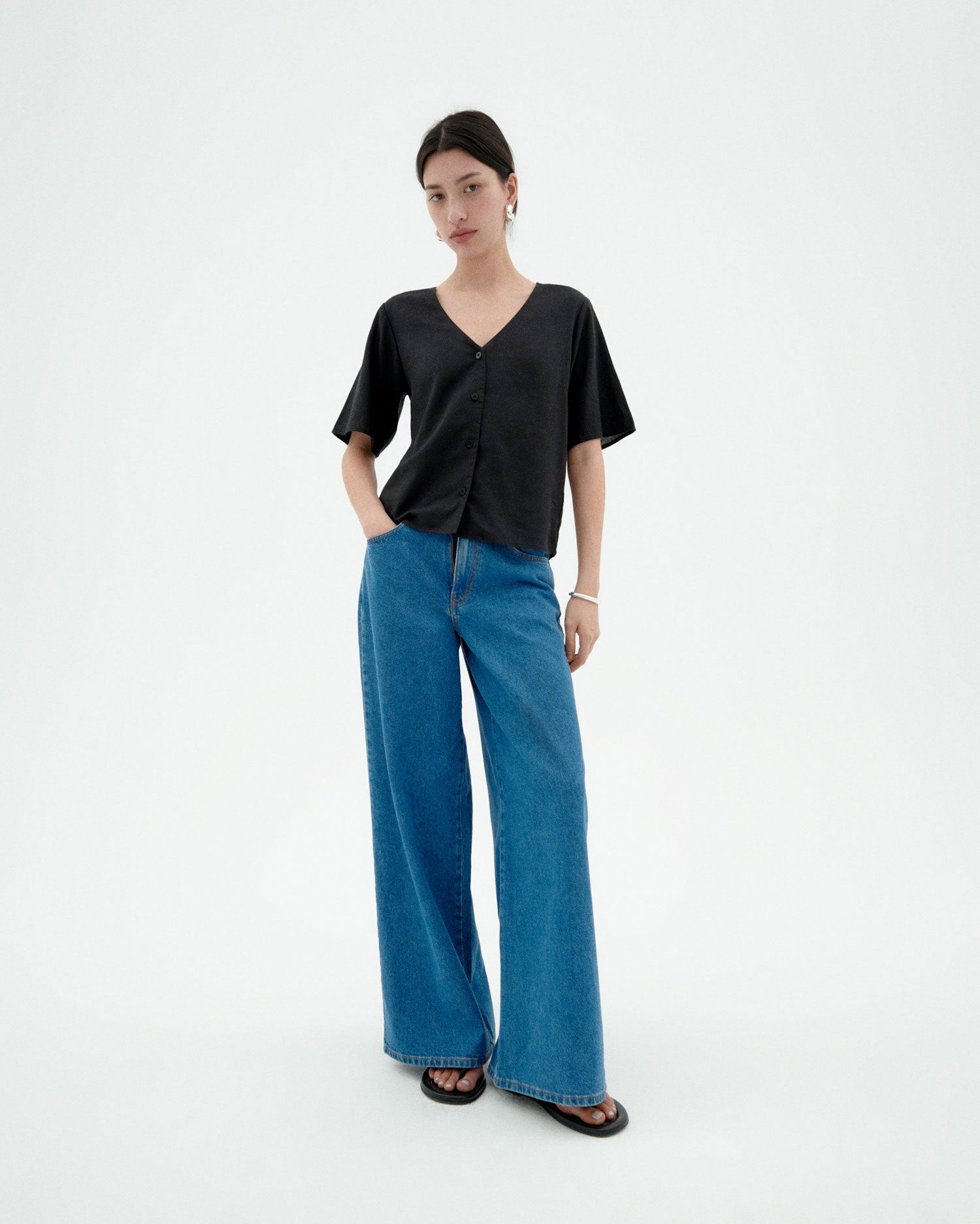Thinking MU womens vegan Shirt Dragonfly Black