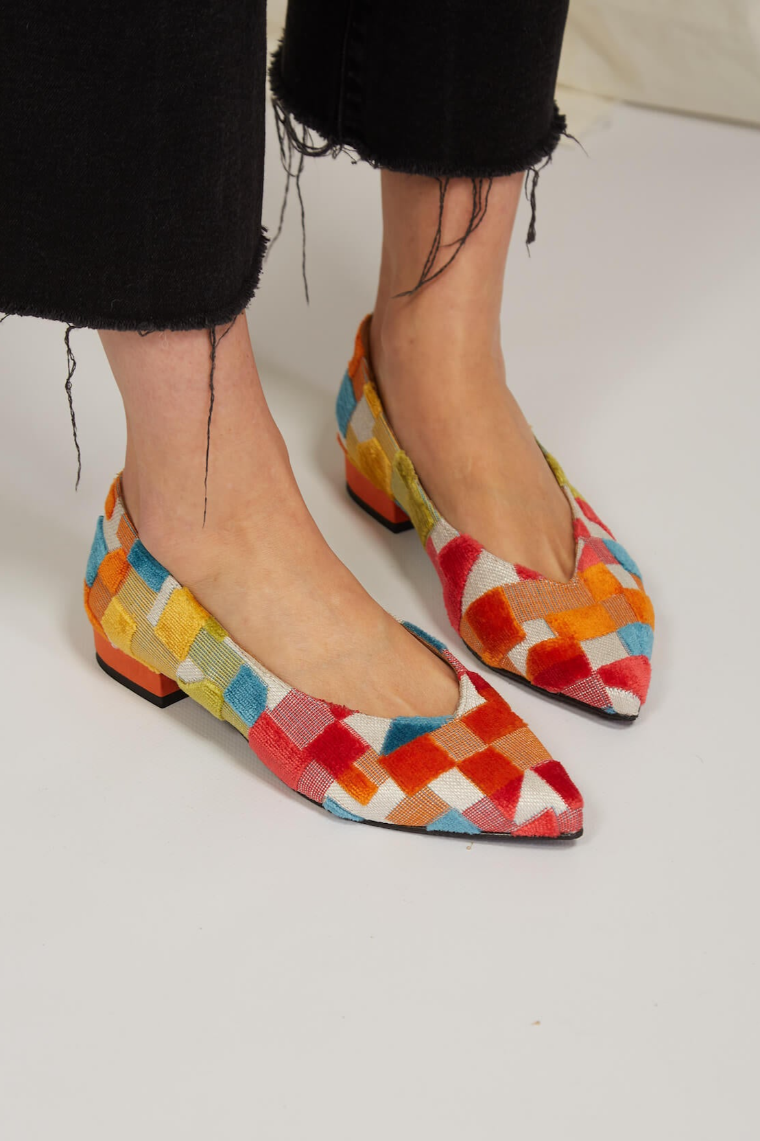Image of Momoc dames vegan Ballerina's Frigiliana Veelkleurig