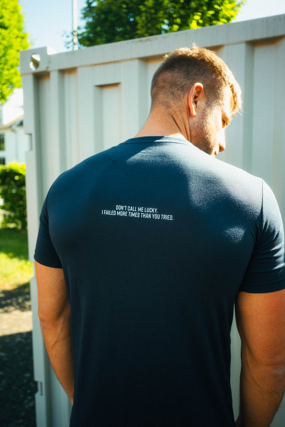DIRTS men vegan T-Shirt Athletic Statement Navy Blue