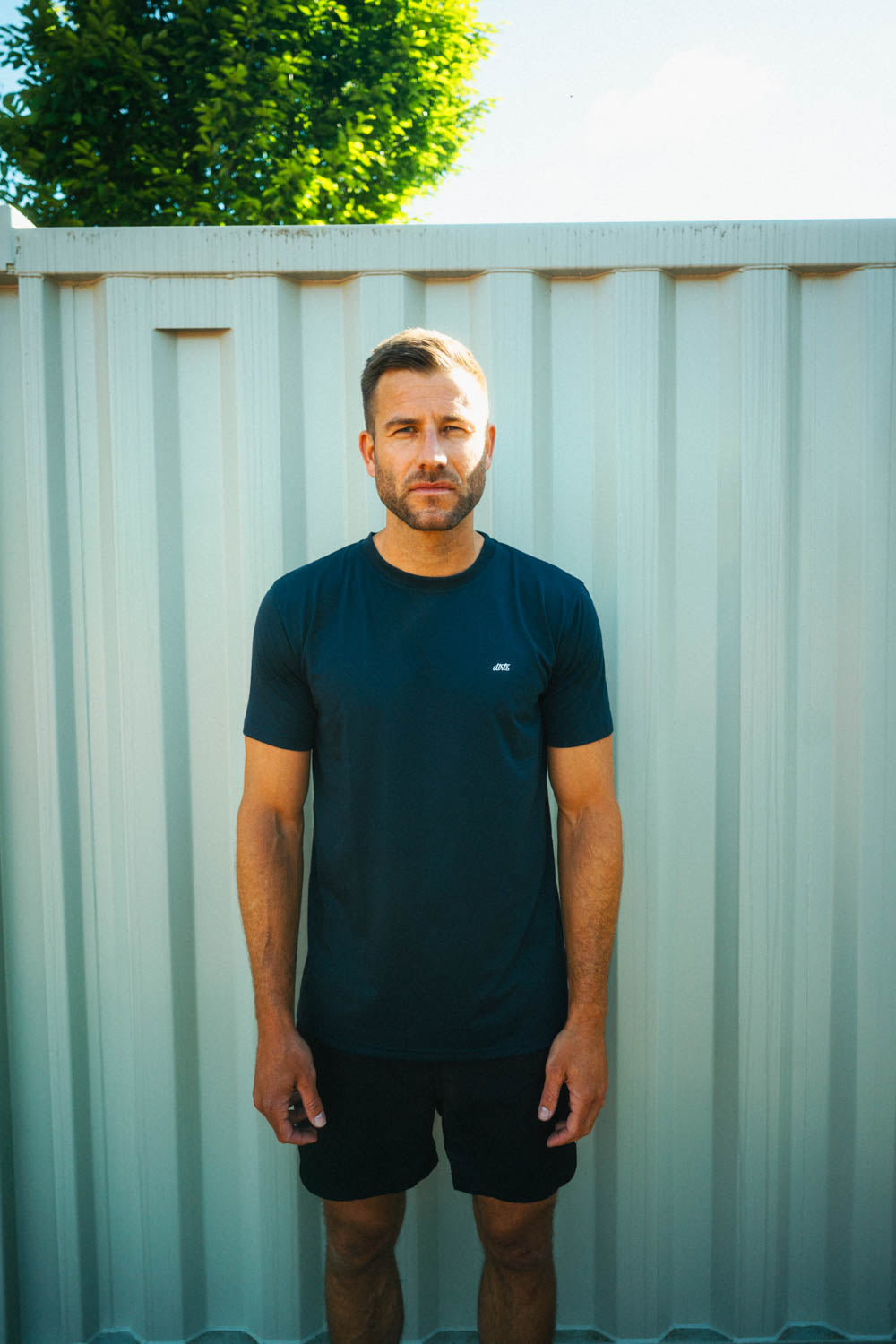 DIRTS men vegan T-Shirt Athletic Statement Navy Blue