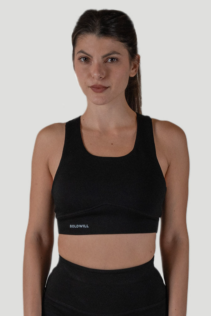 101189 - Damen vegan Sport-Bh Schwarz