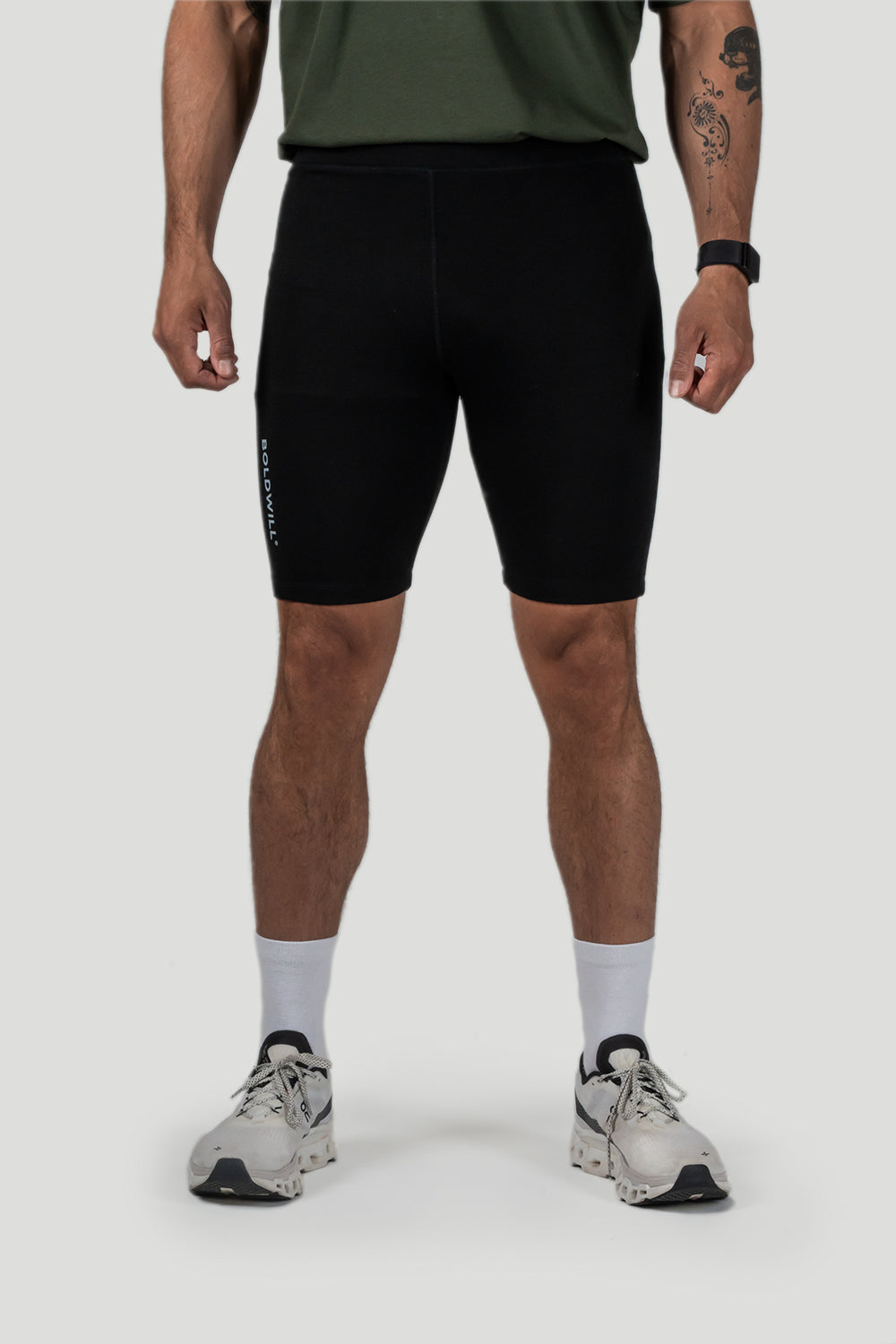 Boldwill Herren vegan Shorts Half Tight Schwarz