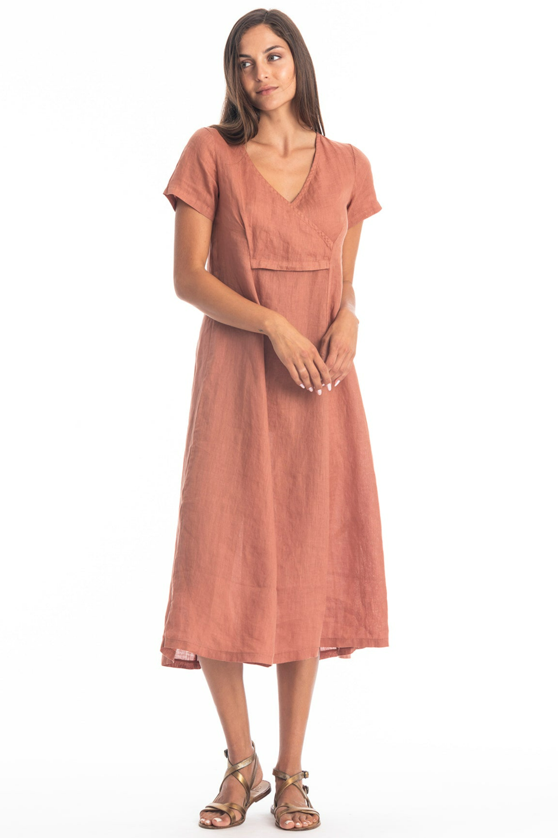 RAVENS VIEW IBIZA Damen vegan Kleid Bellagio Elegant Bronze