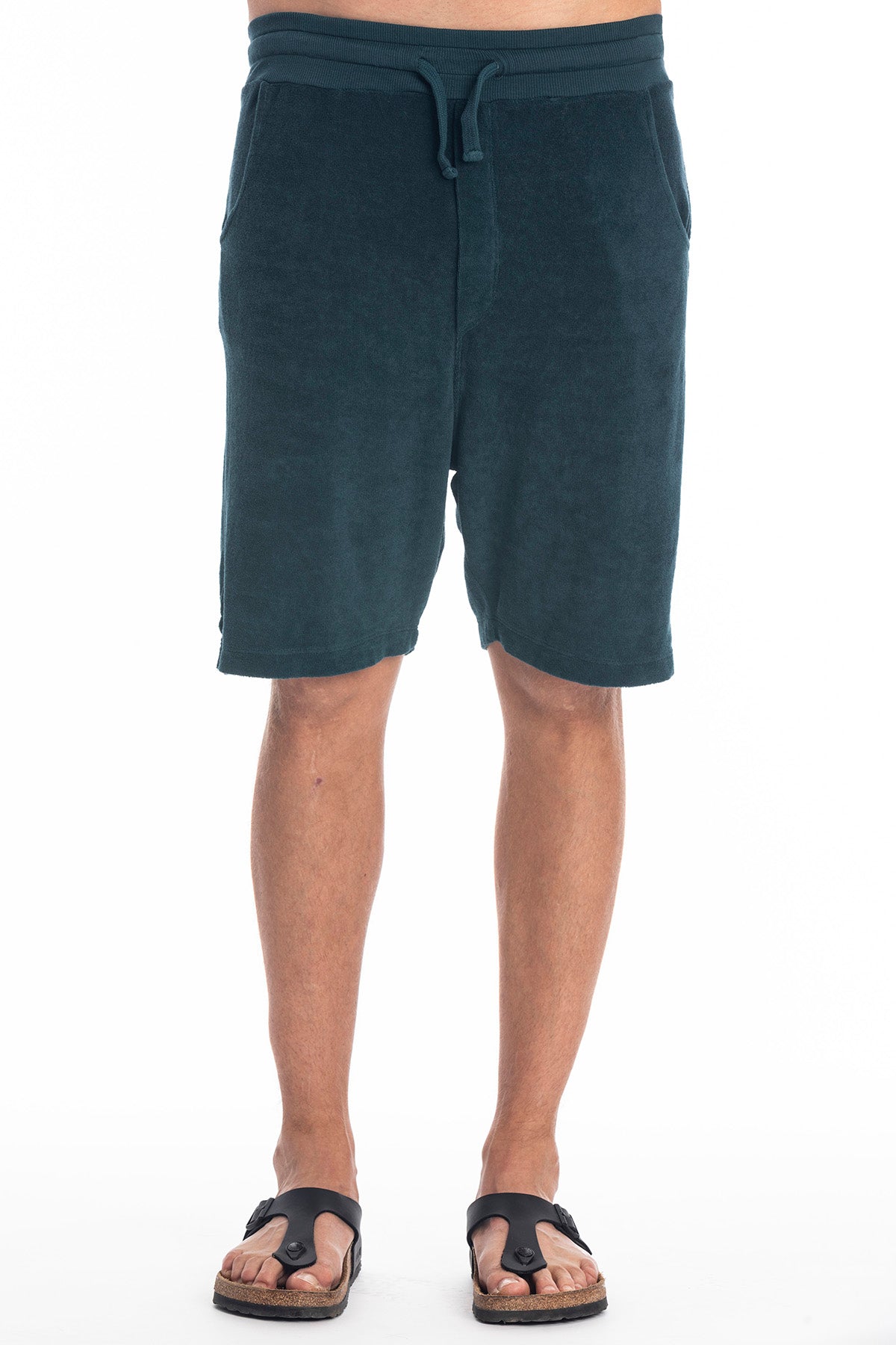 Image of RAVENS VIEW IBIZA mannen vegan Sweatshorts Costa Ocean Blue