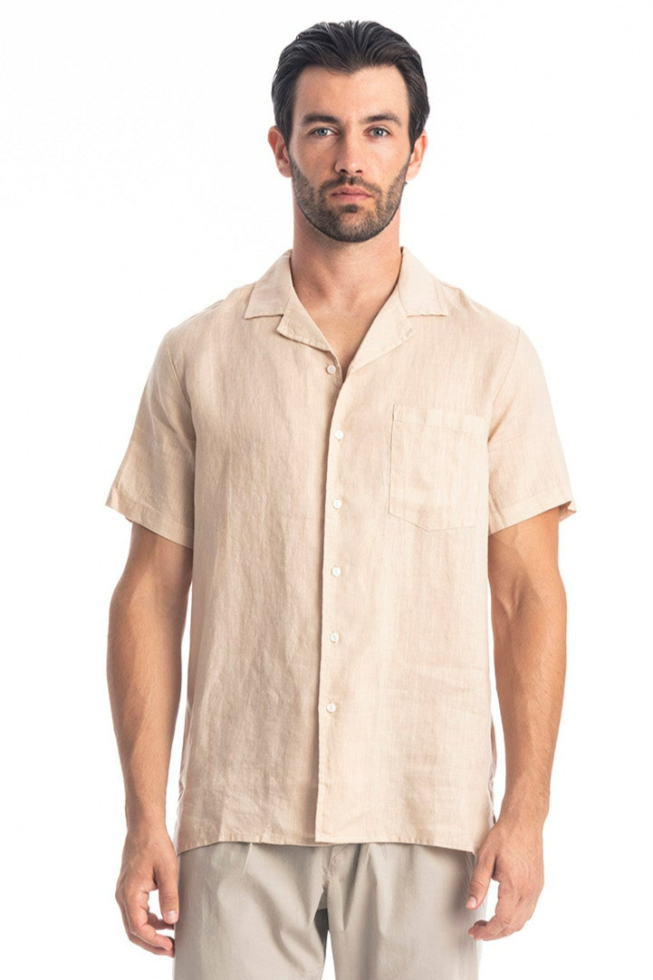 RAVENS VIEW IBIZA Herren vegan Hemd Marlon Sand