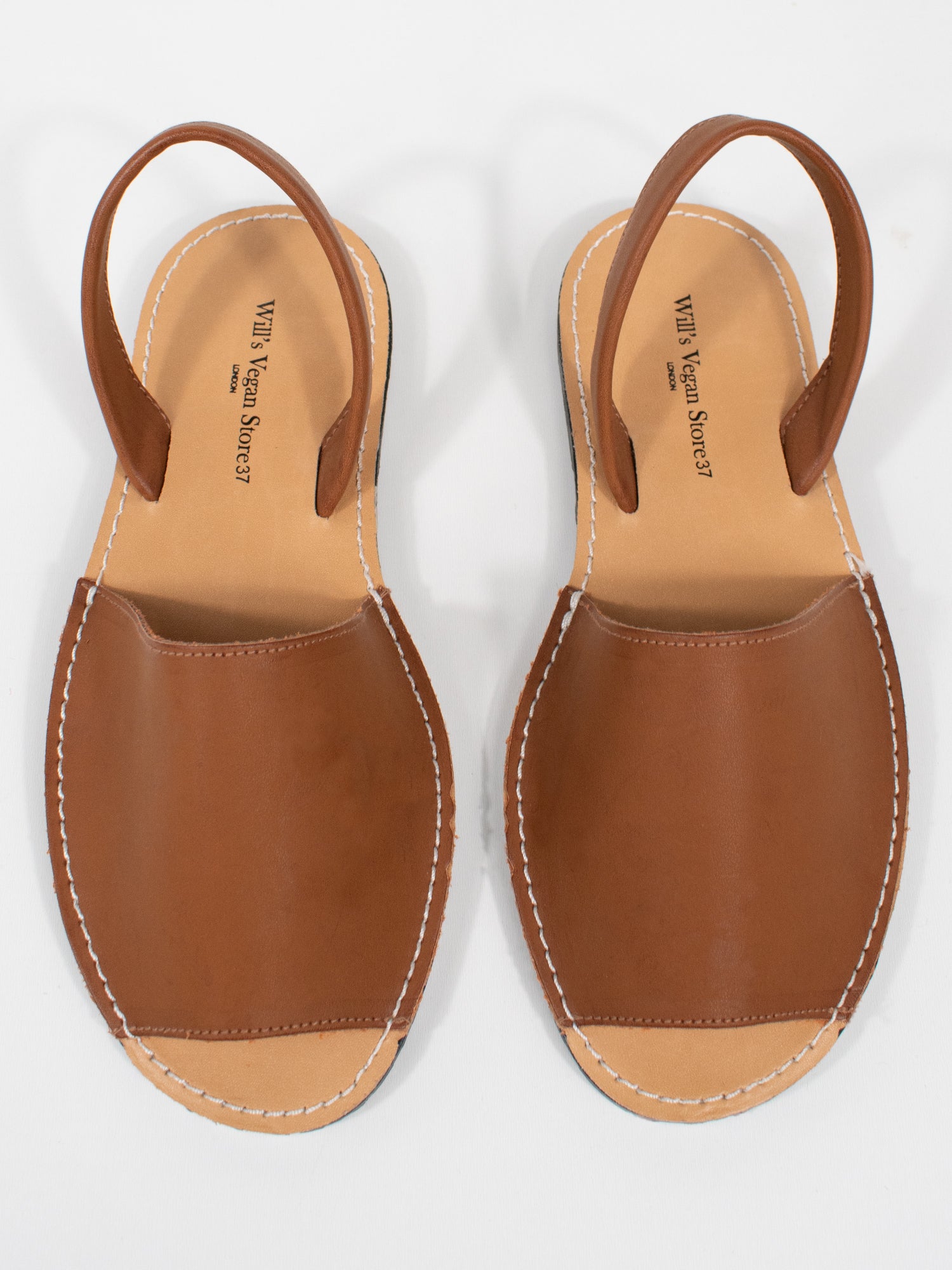 101271 - Wills Vegan Store Damen vegan Flache Sandalen Tan 101271 - Wills Vegan Store Damen vegan Flache Sandalen Tan