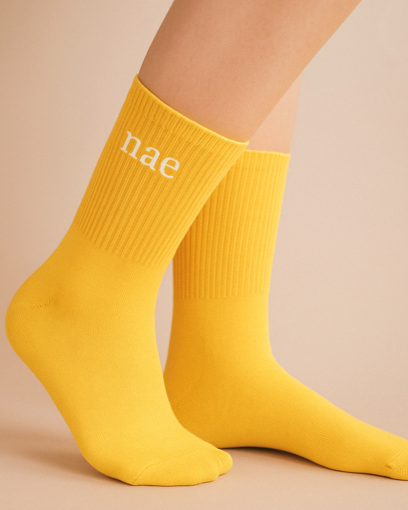 NAE womens vegan Multipack 5x Socks Summer Yellow