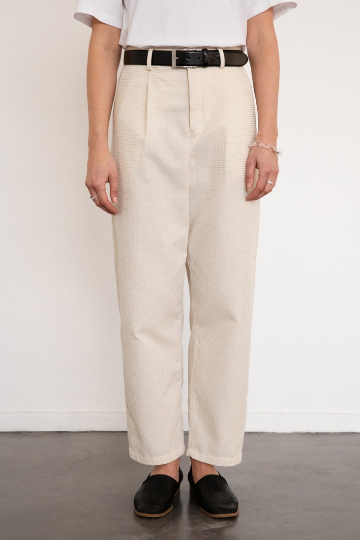 Rotholz Damen vegan Hose Waffel Sand