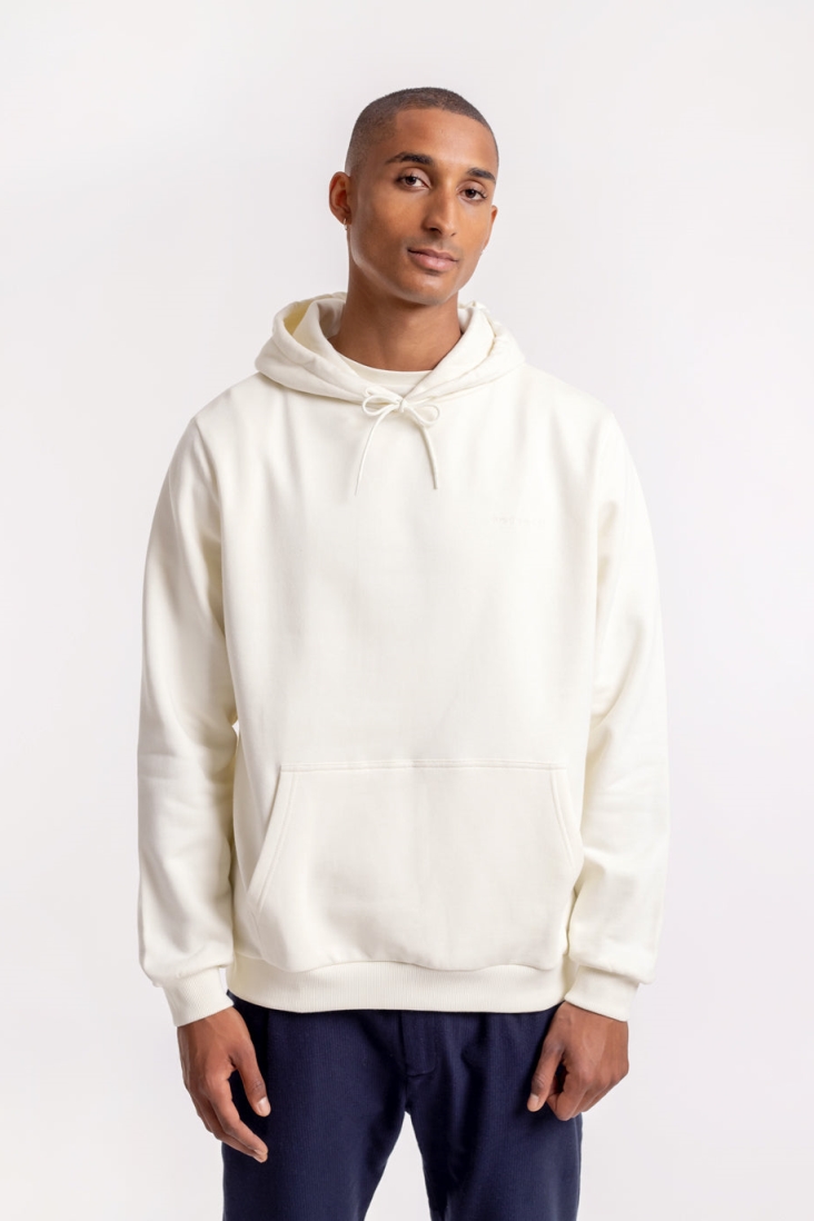 Rotholz Herren vegan Hoodie Logo WeiÃŸ