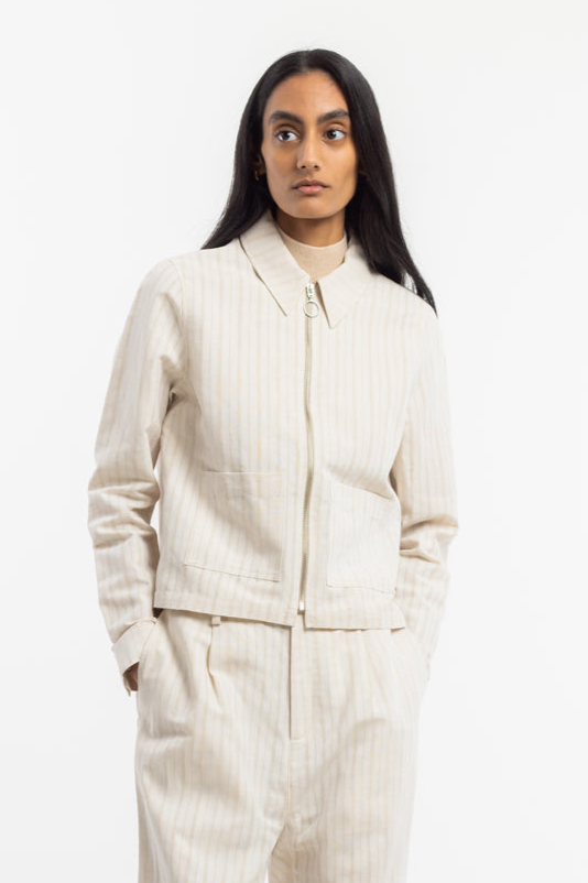 Image of Rotholz dames vegan Jas Boxy Crème