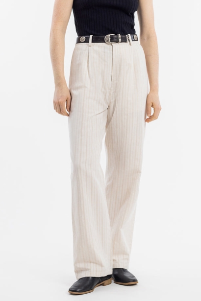 Image of Rotholz dames vegan Broek Hoge Taille Crème