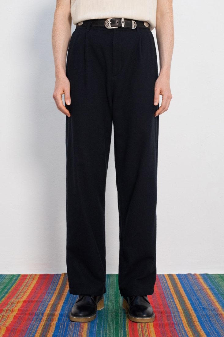 Rotholz Damen vegan Hose Hohe Taille Schwarz