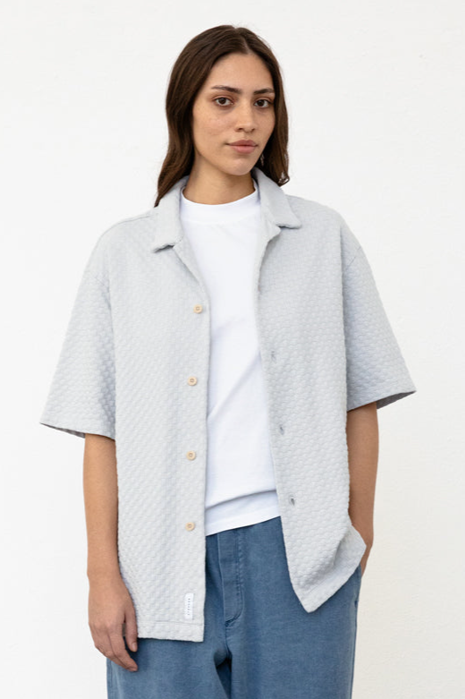 Image of Rotholz dames vegan Shirt Gebreid Bowling Grijs