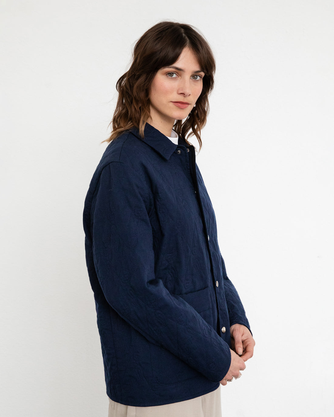 Rotholz womens vegan Jacket Quilt Dark Blue