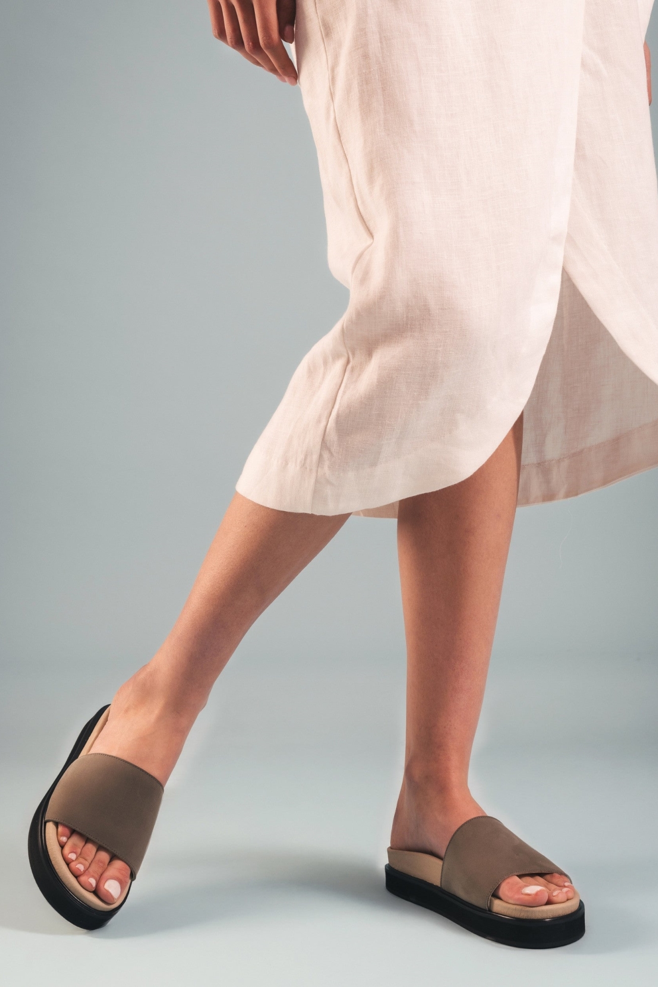 Image of NAE dames vegan Sandalen Okina Groen