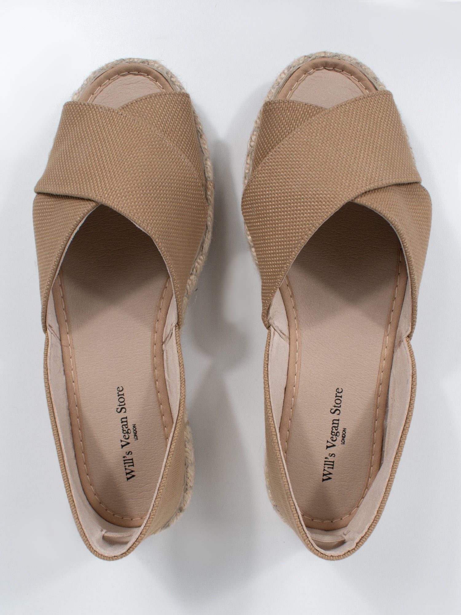 Will's Vegan Store womens vegan Sandals Espadrille Tan Canvas