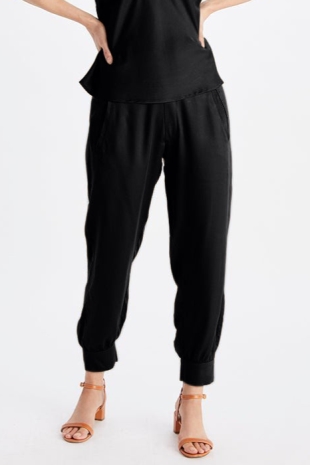 Neu Nomads Damen vegan Hose Ankle Allie Schwarz