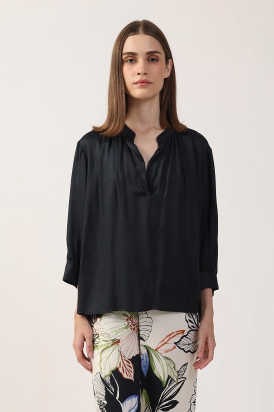 Neu Nomads Damen vegan Bluse Juno Schwarz