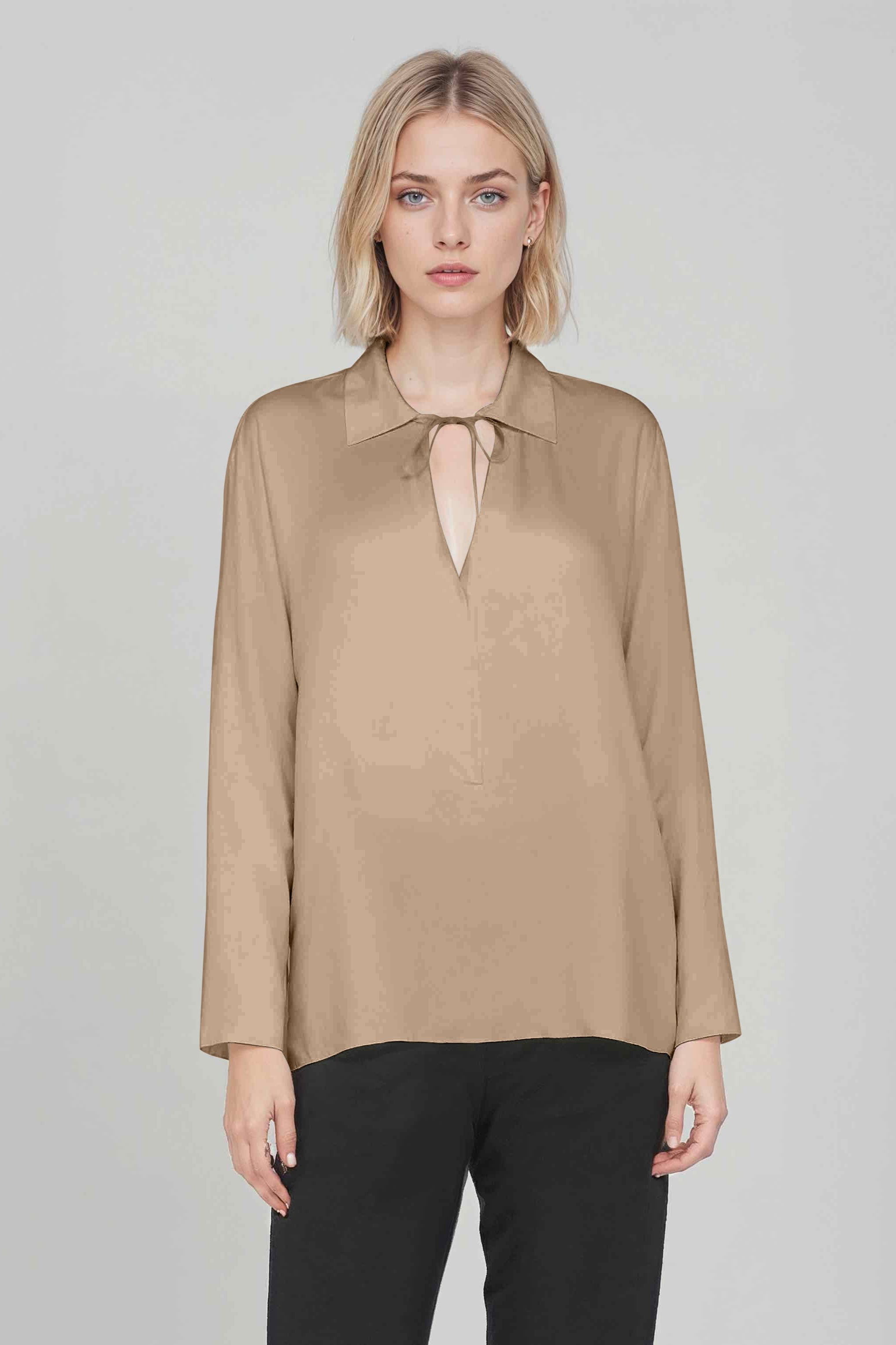 Neu Nomads Damen vegan Bluse Bettina Tunika Goldie