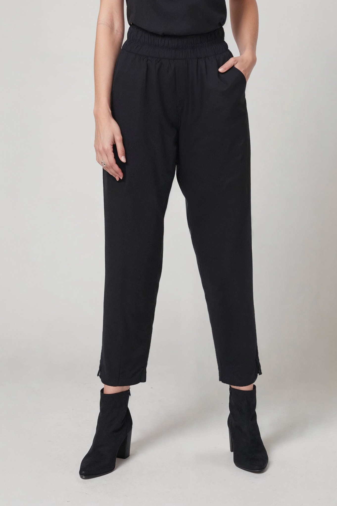 Neu Nomads Damen vegan Hose Belmont Schwarz