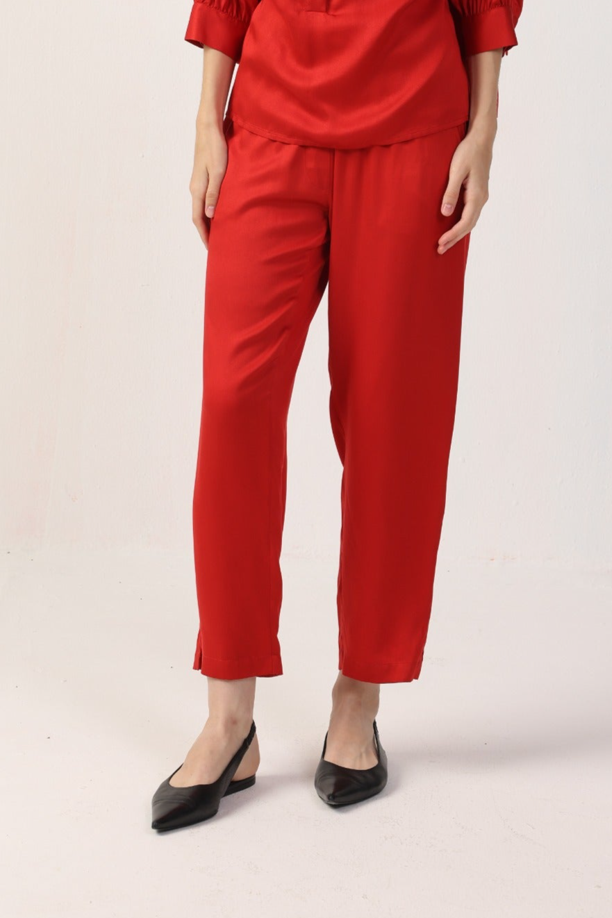 Neu Nomads Damen vegan Hose Belmont Rot