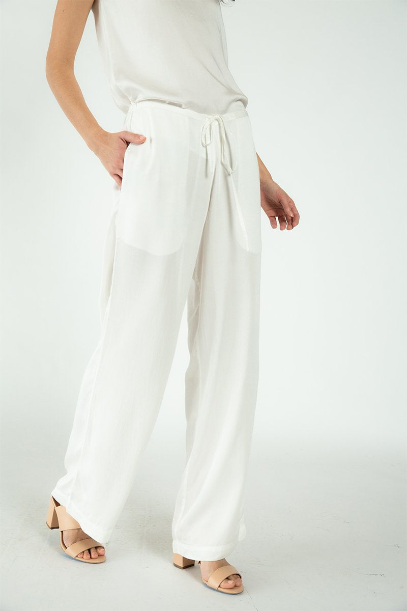 Image of Neu Nomads dames vegan Broek Palazzo Wijde Pijp Wit