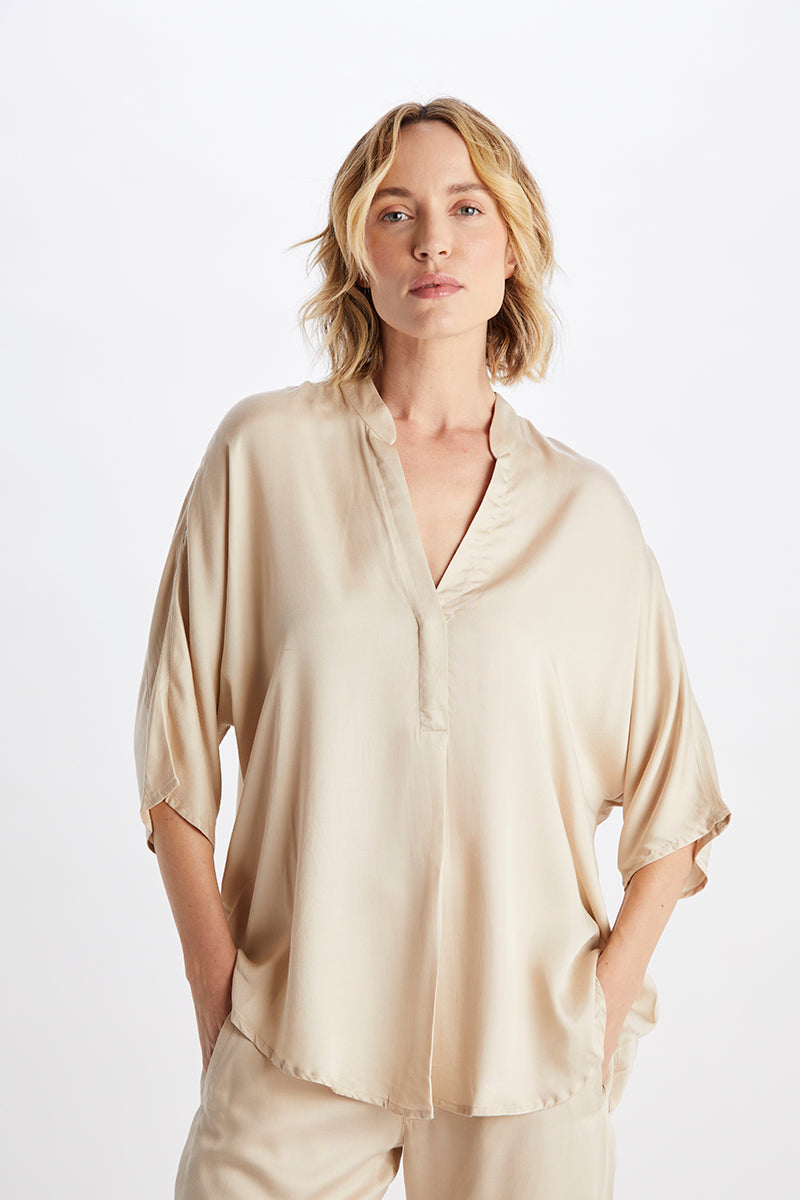 Image of Neu Nomads dames vegan Blouse Kerala Champagne