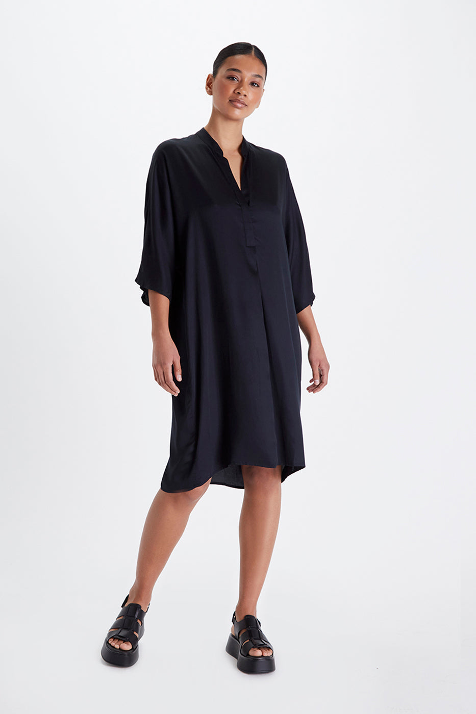 Neu Nomads Damen vegan Kleid Kerala Schwarz