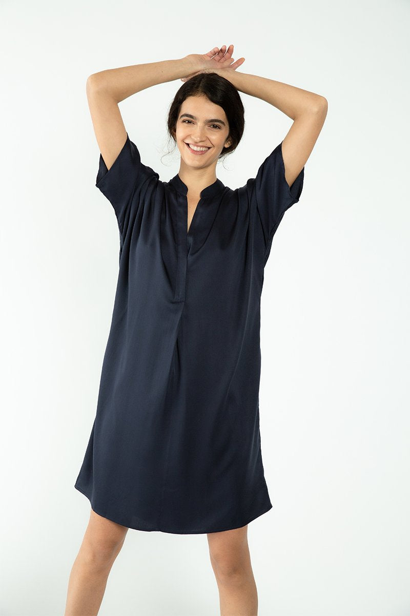 Neu Nomads Damen vegan Kleid Kerala Mitternacht