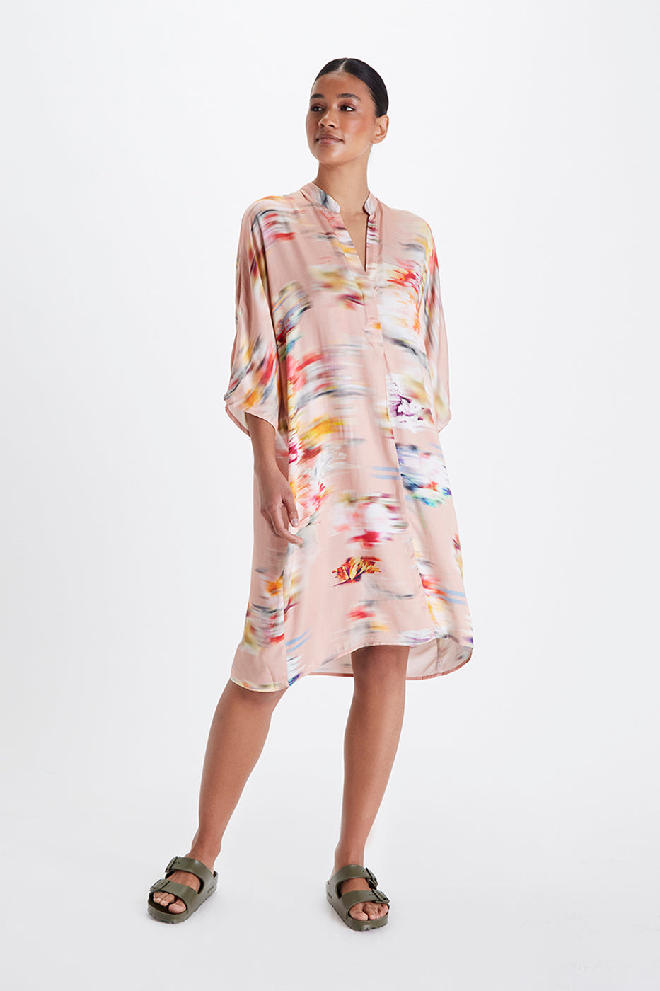 Neu Nomads Damen vegan Kleid Kerala Flower Blur
