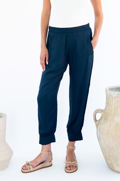 Neu Nomads Damen vegan Hose Ankle Allie Midnight