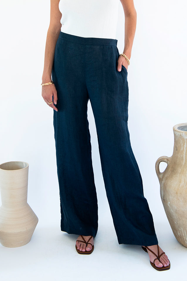 Neu Nomads Damen vegan Hose Palazzo Cara Mitternacht