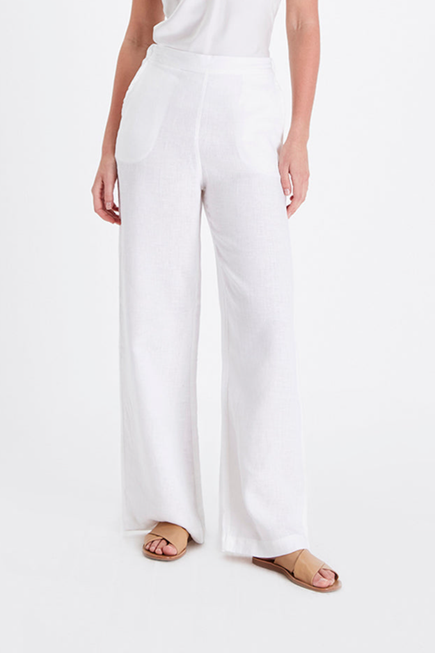 Neu Nomads Damen vegan Hose Palazzo Cara WeiÃŸ